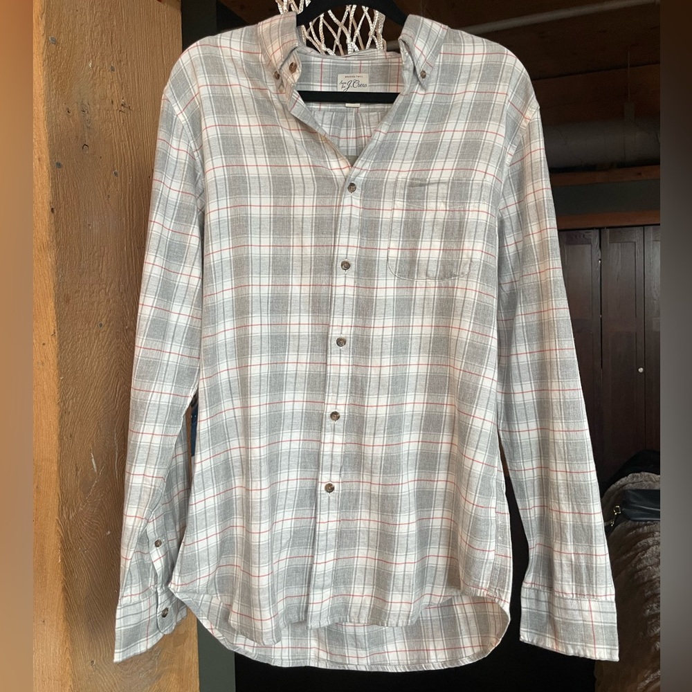 J.Crew Men's Slim Brushed Twill Long Sleeve Shirt - Medium- NWT